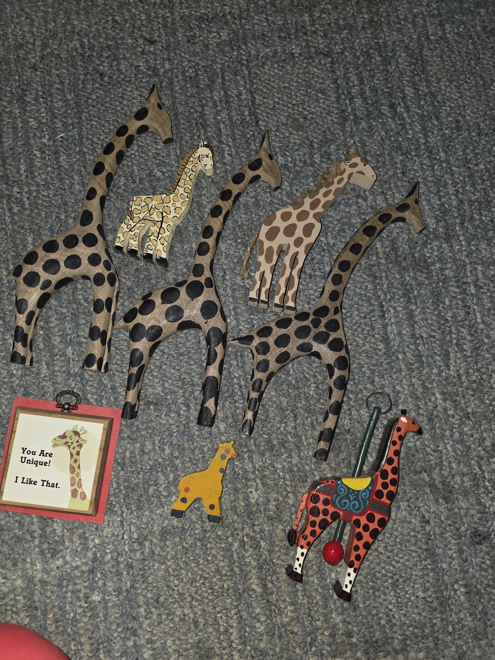 Bundle Of 8 Wooden Giraffe